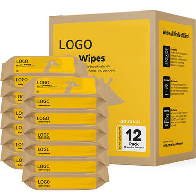 ১০০% বাঁশের ফাইবার নবজাতক ভিজা উইপস হাইপোঅ্যালার্জেনিক ভিজা উইপস প্লাস্টিক মুক্ত